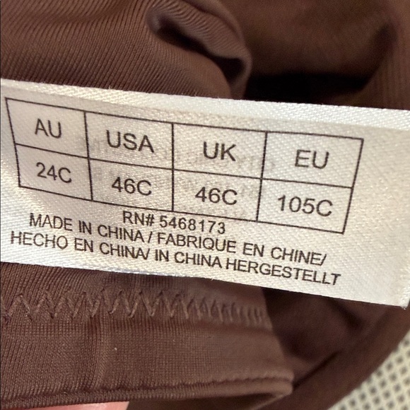 Avenue Women's Espresso Brown Back Smoother Underwire Bra 46C SKU1496 - Picture 10 of 12